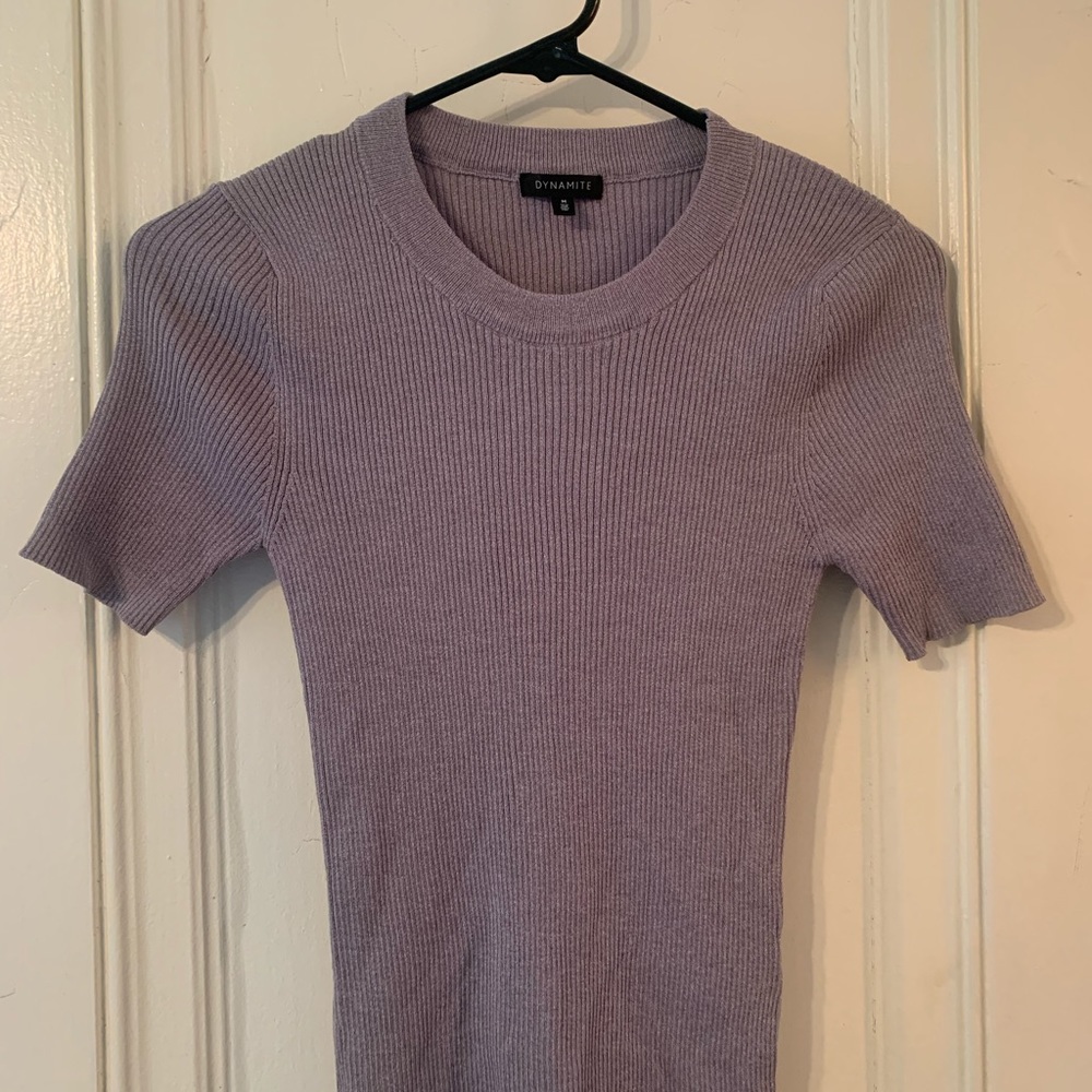 Dynamite Ribbed short sleeve top